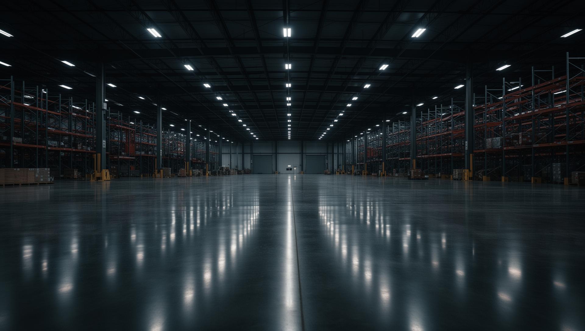 Polished commercial concrete floor