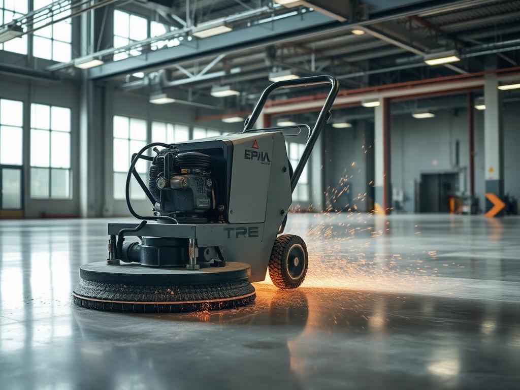 Concrete polishing in action