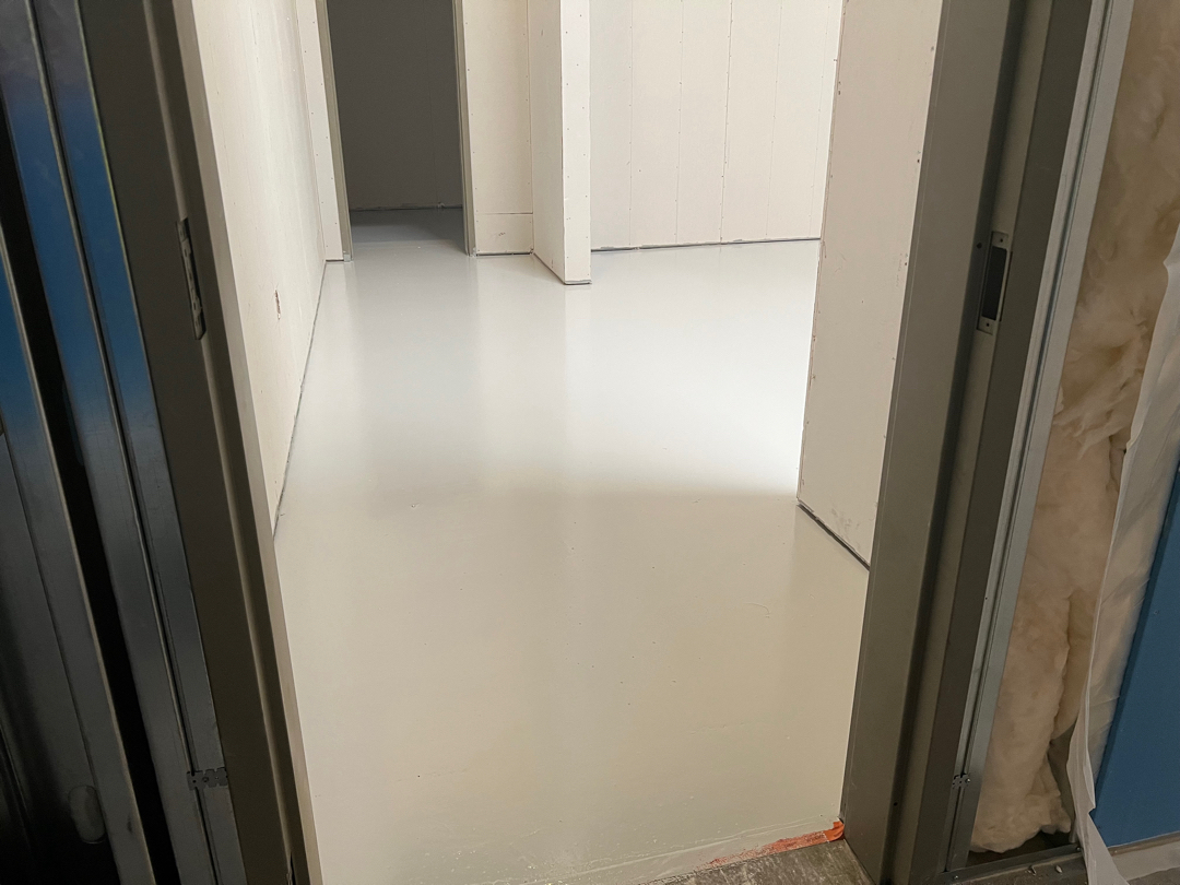 Epoxy coated room