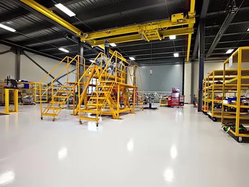 Aircraft maintenance hangar flooring