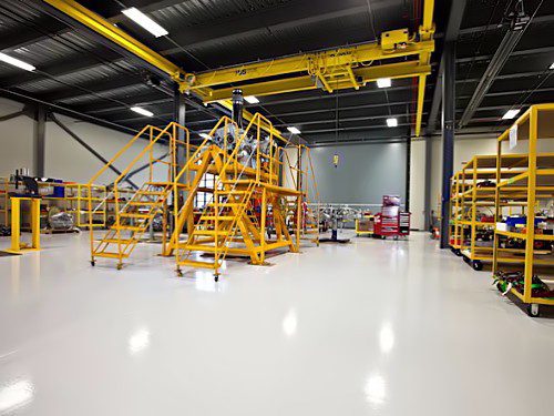 Aircraft maintenance hangar flooring