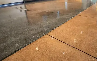 Industrial floor coating detail